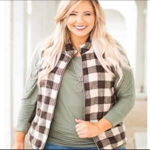 Brown/Cream Checkered Vest